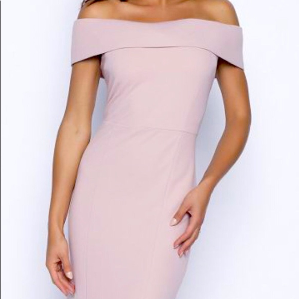 Frank Lyman Dusty rose gown